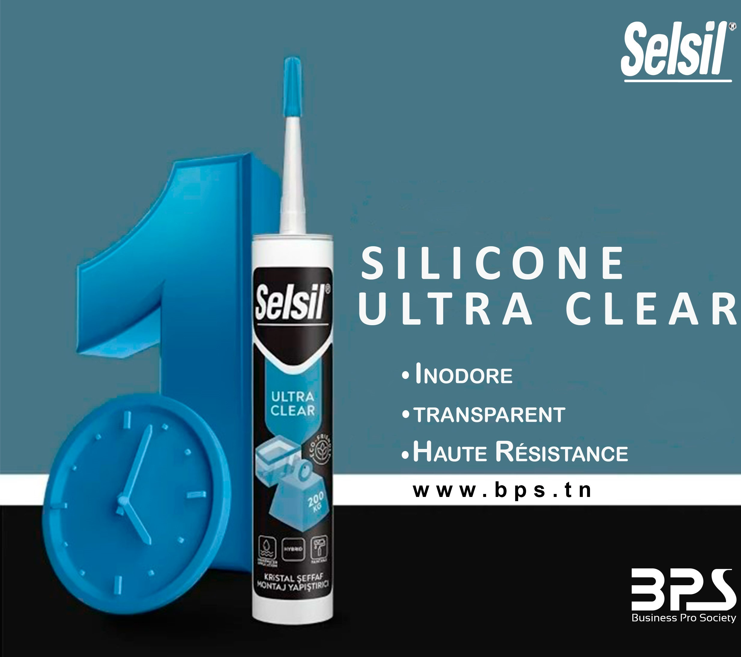affiche-ultra-clear silicone ultra clear bps tunisie