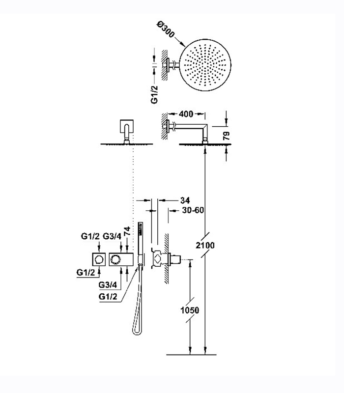 kit kit de douche thermostatique bps tunisie